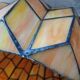 Antique stained glass and bronze pendant light