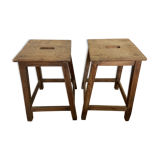 Pair of wooden stools