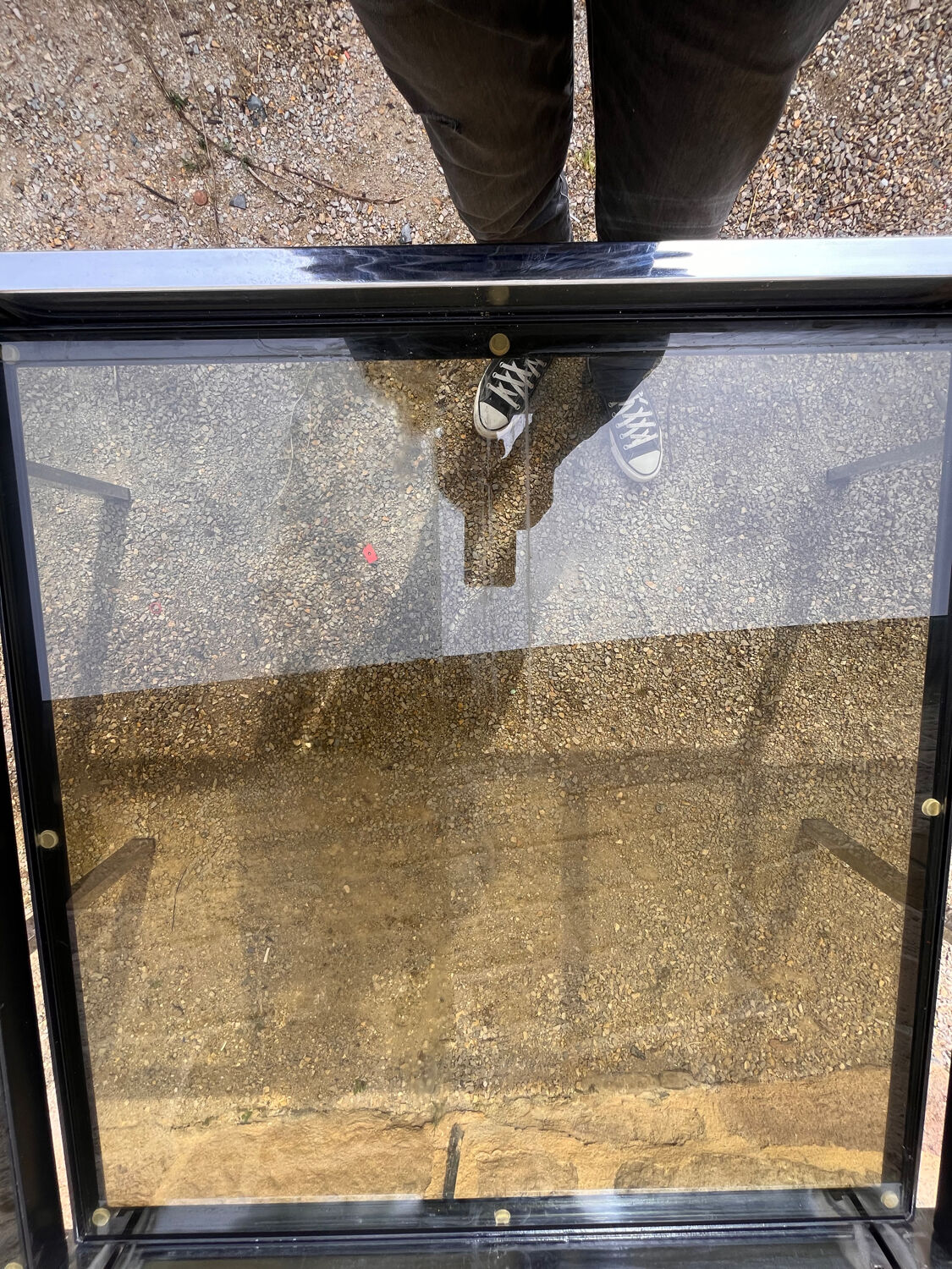 Smoked glass dining table