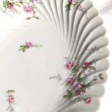 Hollow oval dish and 2 Haviland porcelain bowls, Sylvie model