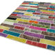 Tapis de patchwork turc contemporain tissé à la main 172 cm x 230 cm Multicolor Patchwork