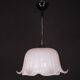 Large vintage flower-shaped chandelier in pink Murano glass, Italy 1980s.
