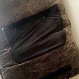 Chauffeuse Marsala en plexiglas fumé & velours ras marron, Ligne roset 1970