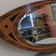 Miroir Art déco XL en marqueterie de bois