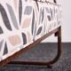 Bauhaus-style tubular steel sofa with hand-paint veneer pattern, 20s