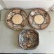 Trio of vintage oriental ceramic plates and ramekin