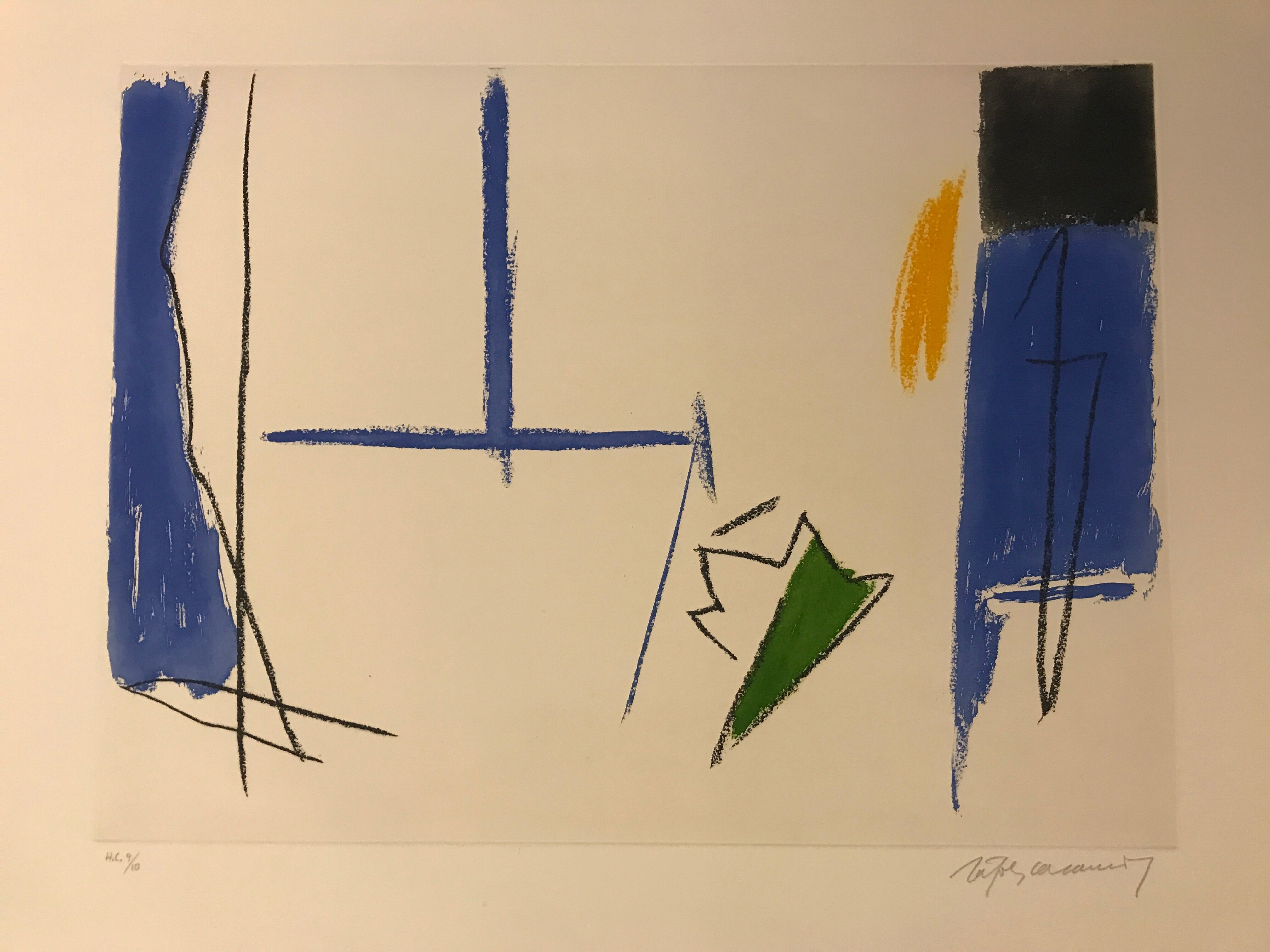 Rafols casamada alberto, el taller 2, 1996. original engraving on signed and numbered paper