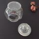 Airtight hexagonal glass jar - vintage