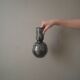 Designer ceramic vase from the 50s, bluish gray signature Jean-Marie Maure, handcrafted