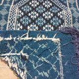 Descent of blue bed in wool 105x55cm