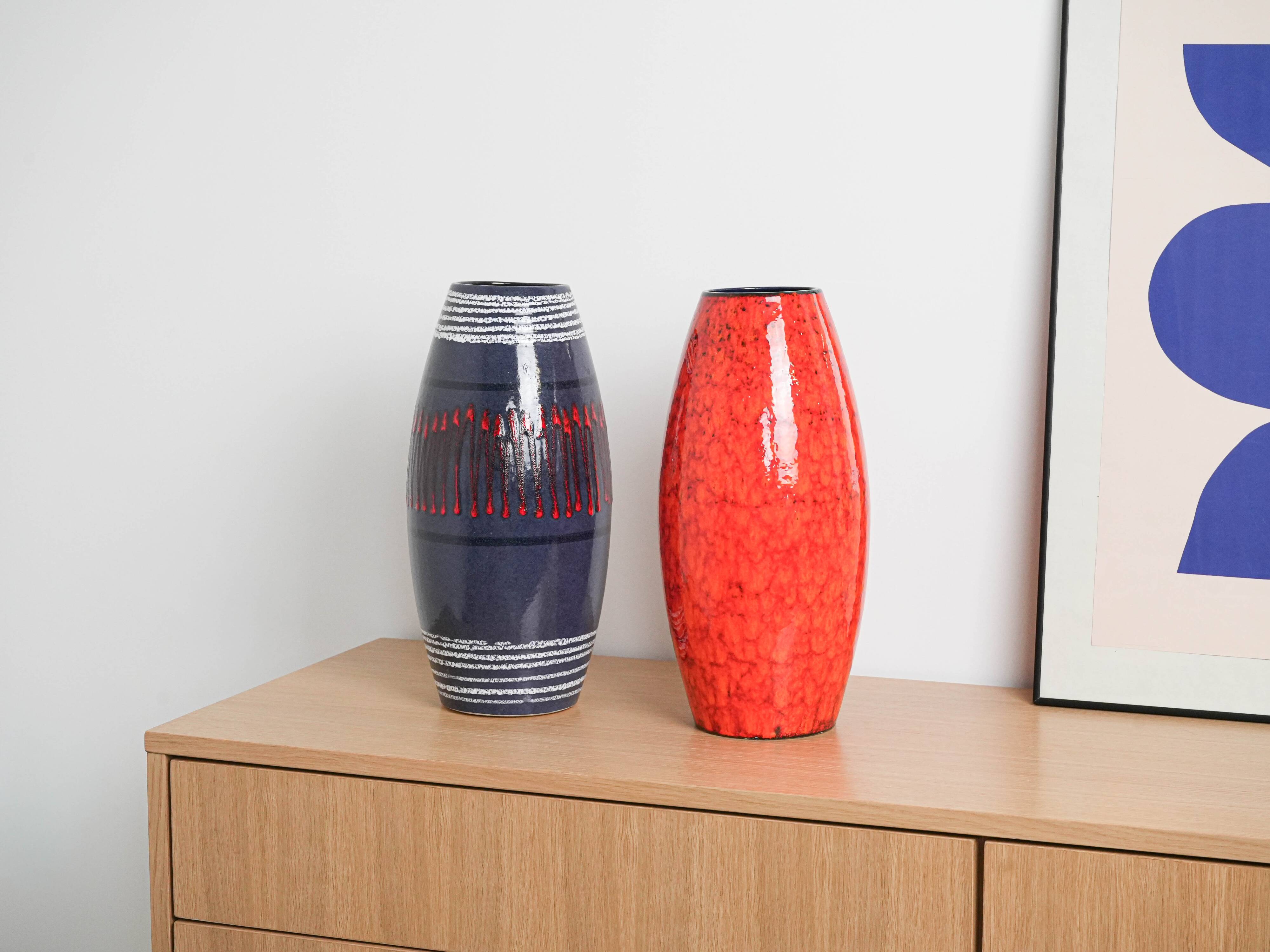 Vase en céramique, design allemand, années 1960, fabriqué en Allemagne de l'Ouest