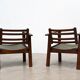 Set of two early French lounge chairs