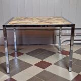 Table basse marbre et inox