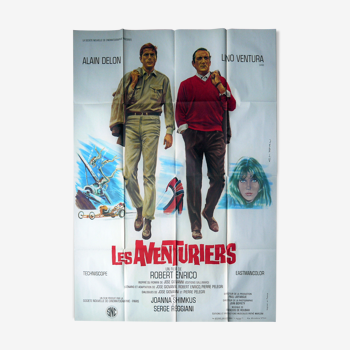 Affiche de cinéma originale "les aventuriers " delon ventura