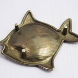 Vide poche vintage forme poisson en laiton