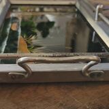 Plateau en verre peint 30's