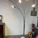 5-light chrome floor lamp, 1970s design