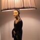 Vintage geisha sculpture lamp signed
