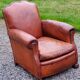 Leather club armchair back mustache from the 30s
