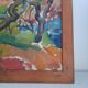 Oil on canvas scene of trees from the 1950s.