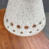 White ceramic pendant lamp in mid-century modern Danish style, 1960s.