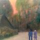 Vintage danish oil on canvas “sunset”, signed by a.takmar 1880-1960