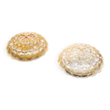 Pair of smoked glass ceiling lights