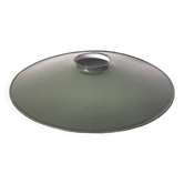 enamelled metal lampshade, dark green industrial decor