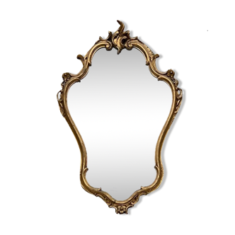 Miroir en résine doré