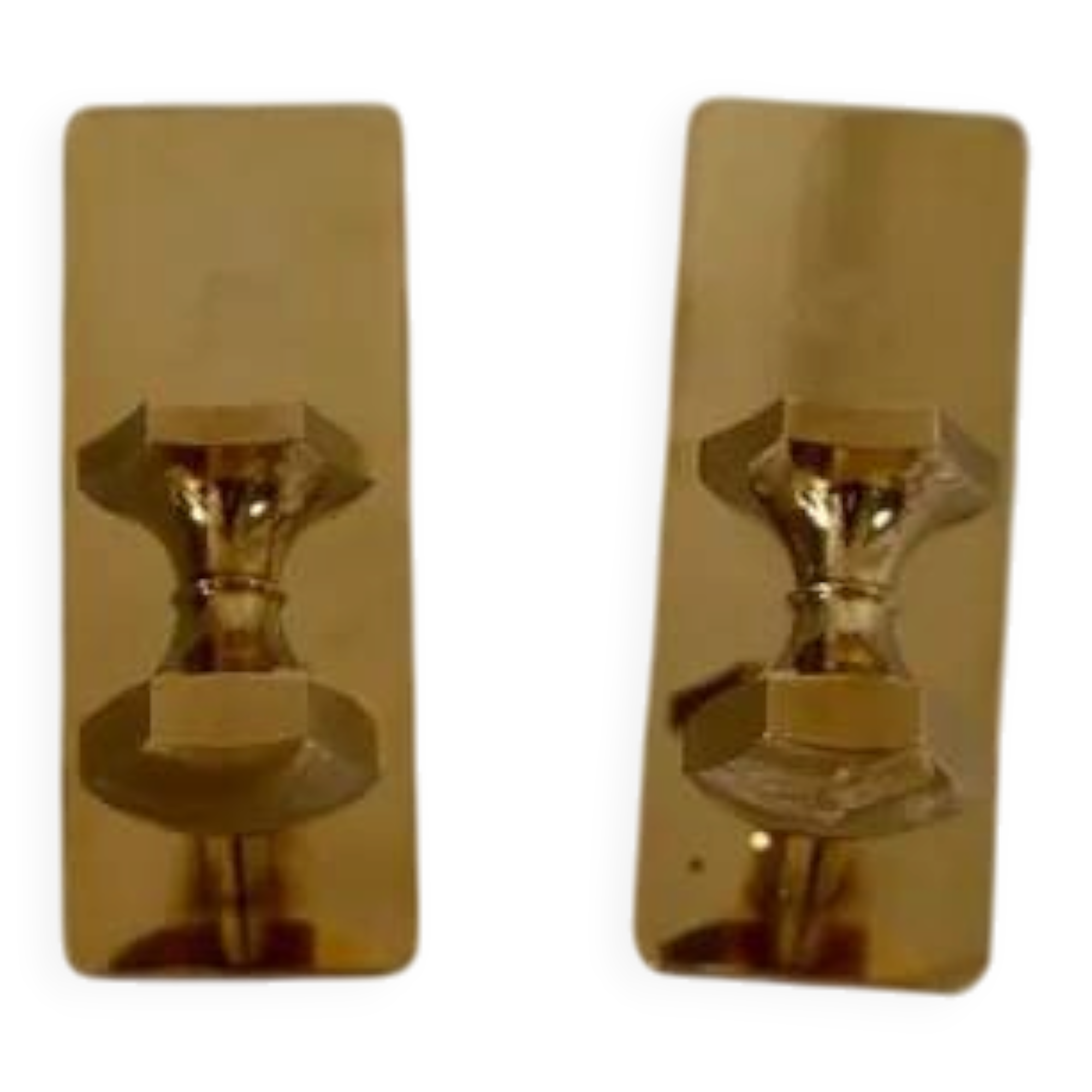 Pair of swedish brass sconces by gusum 1991