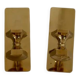 Pair of swedish brass sconces by gusum 1991