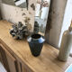 Blue duck speckled ceramic vase
