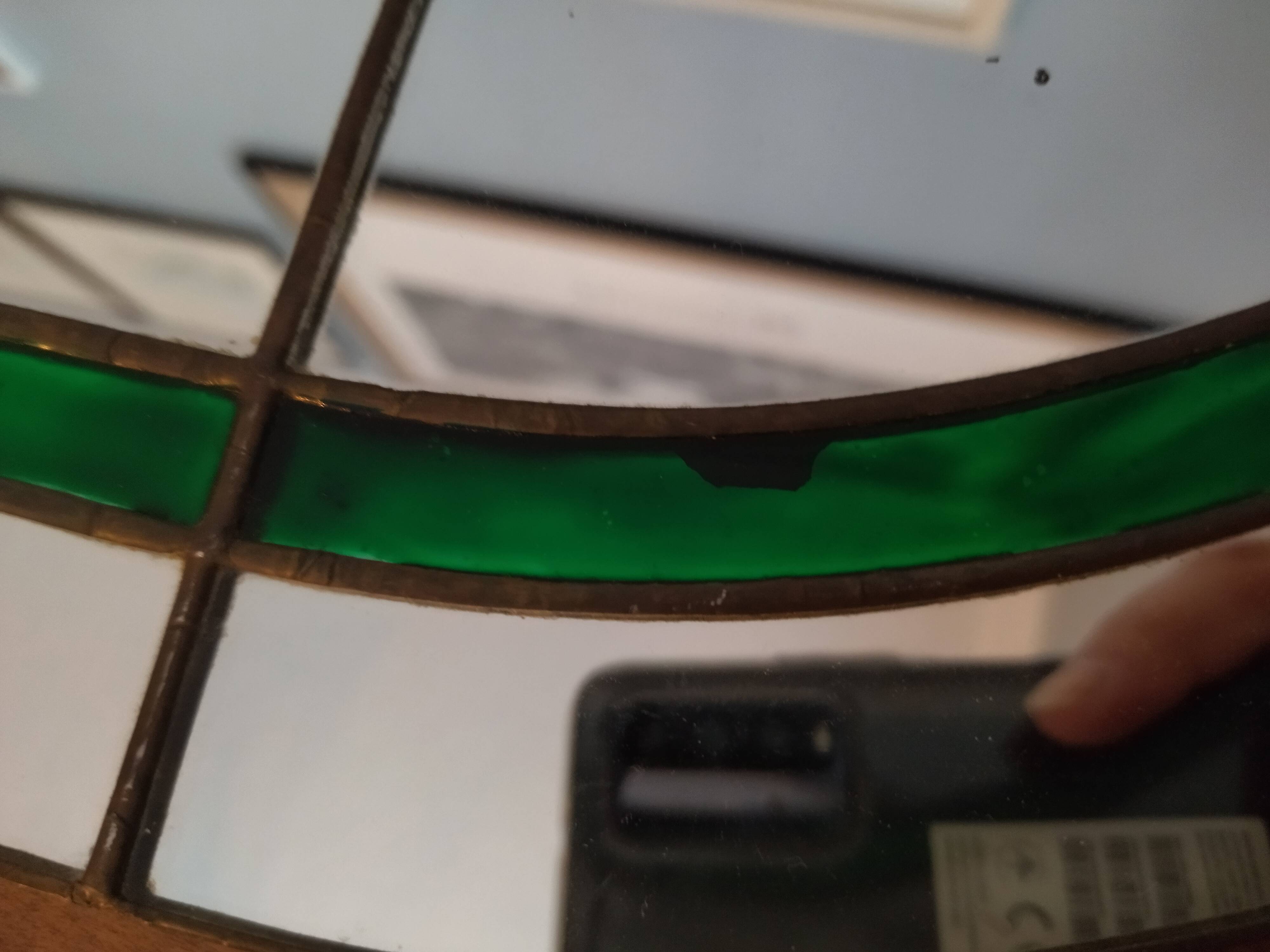 Pair of art deco wall mirrors 81x39cm