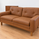 Mid-century Scandinavian Peem Oy, 2-seater cognac leather sofa 1960s