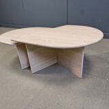 Pair of vintage travertine coffee tables or side tables, 1970s