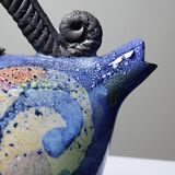 Terracotta teapot, US studio, 1950-1970 era, David Constantine White.