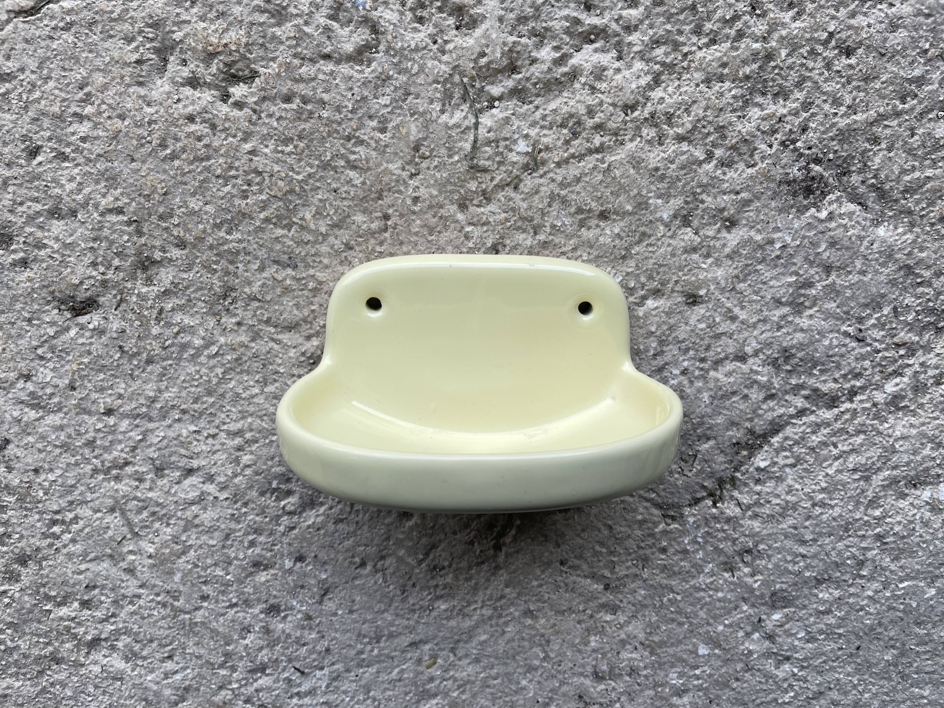 Vintage ceramic wall mounted soap dish