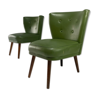 1950’s Belgian mid century leatherette cocktail chairs (price is for 1 chair)