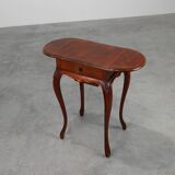 Late 19th‑Century French Louis XV Style Walnut Side Table with Drawer and S