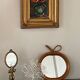 Miroir pomme en rotin & bambou 33x34cm