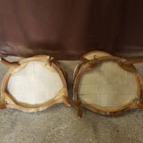 Pair of Louis XV-era convertible armchairs