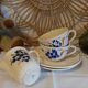 Old cups and saucers milk jug Badonviller