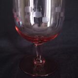 Set of 6 colored Art Deco style glasses, large size, 1960s