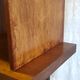 Modernist side table in solid wood and black lacquered metal 50s/60s