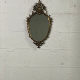 Oval gilded mirror