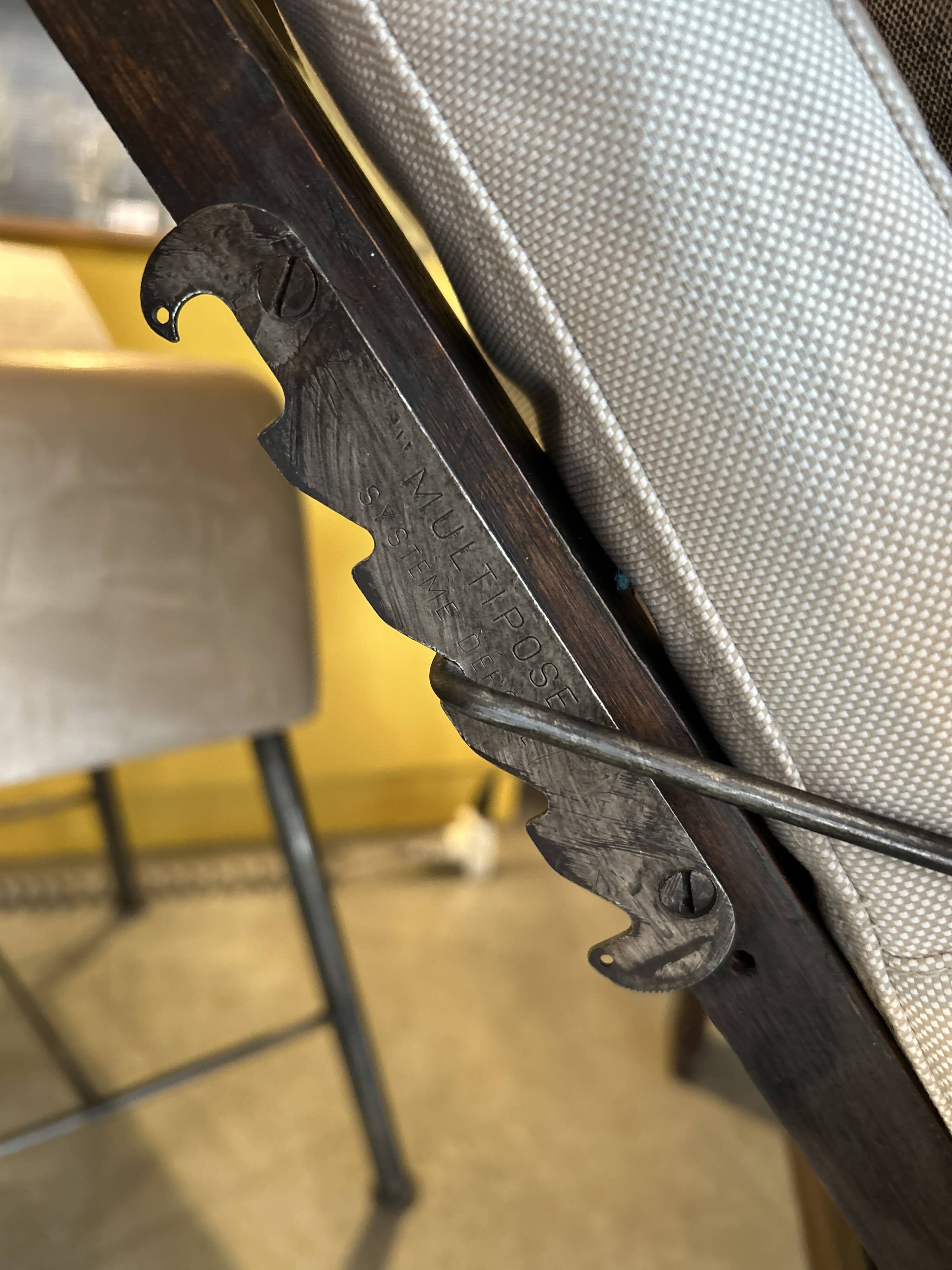 Multi-position relaxation armchair from the 1930s/40s in teak.