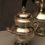 Louis XVI-style silver metal coffee teapot sugar maker