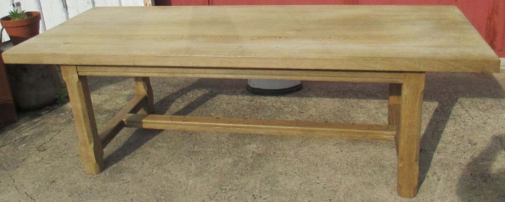 Farm table in washed oak