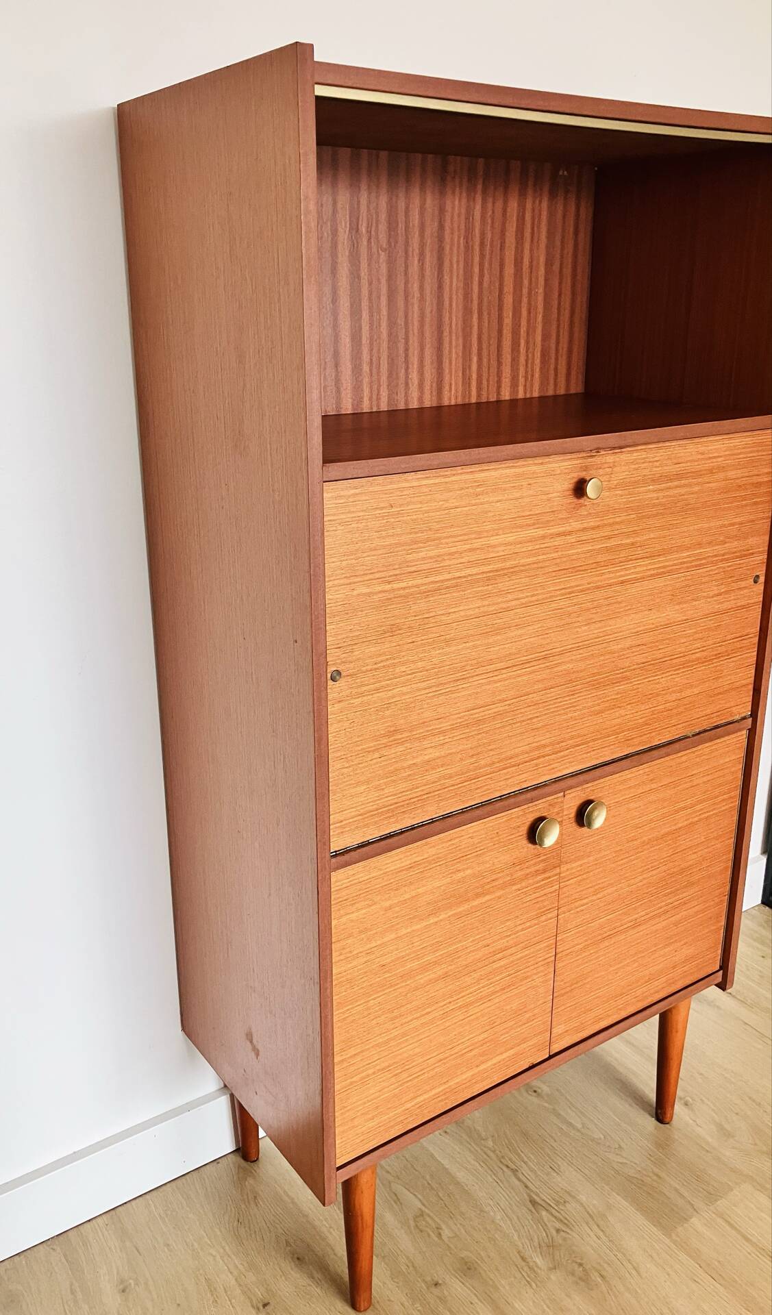 Wood veneer secretary from the 1970s.