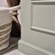 Glass display cabinet with drawer